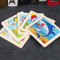 Venta al por mayor 3D dibujos animados rompecabezas de Madera Juguetes iluminación bebé regalo juguetes educativos para niños