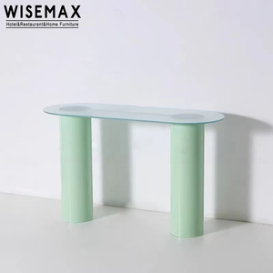 WISEMAX FURNITURE Table <span class=keywords><strong>de</strong></span> salon moderne et élégante, table <span class=keywords><strong>de</strong></span> <span class=keywords><strong>bar</strong></span> ovale en acrylique vert pour la maison, l'hôtel, la villa - Product Image 3