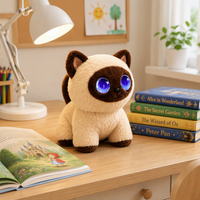 Peluche réaliste légère et portable pour adolescents, jouet compagnon approuvé EN71, chat en peluche pour le confort des personnes atteintes de démence