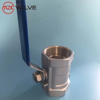 1000WOG 1 pièce robinet à bille fileté femelle une pièce vanne à bille d'eau en acier inoxydable