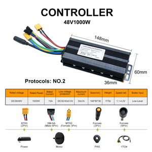 GreenPedel Kits de conversion de moteur sans balais 48V pour <span class=keywords><strong>vélo</strong></span> <span class=keywords><strong>électrique</strong></span>, 1000W, avec moteur arrière et DFL11, entrepôt FR - Product Image 4