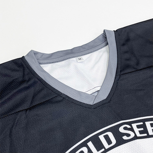 Jersey de Hockey sobre Hielo Sublimado Personalizado con Logotipo del Equipo, Diseño Retro de Patchwork, Secado Rápido, Transpirable, Spandex/Algodón, Unisex para Adultos - Product Image 5