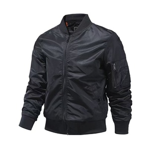 Veste bomber zippée de style classique légère sur mesure, faible MOQ, pour hommes, vêtements d'extérieur décontractés, fabricant de vestes - Product Image 3