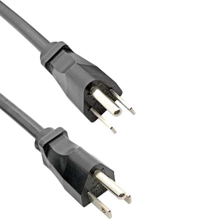 UL Approved 12A 125V NEMA 5-15P Type B plug match to 17AWG/3C flexible cords 3 pin AC Power Cord