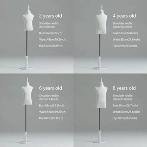 Torso de Maniquí de encaje ajustable para niños con base estable, soporte de exhibición de medio cuerpo Unisex para niños de 4 a 8 años - Product Image 2