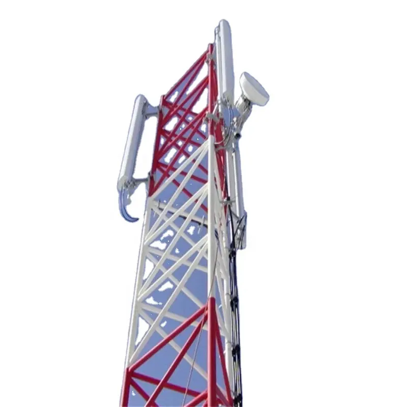 3 bein Beinen Rohr Rohr Rohr Selbst Unterstützung Stahl Heißer Dip Verzinktem 60m Telecom Telekommunikation Kommunikation Zelle Turm