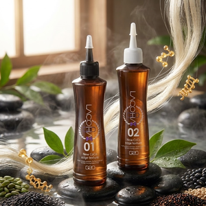 Loción Permanente con Textura Coco Edge de LACOHA con Queratina para Ondas y Rizos Naturales, Fórmula Alcalina 150ml*2 - Product Image 1