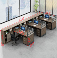 Bureau de Direction Exécutif Modulaire Commercial Moderne 1 Personne avec Prise et Étagère