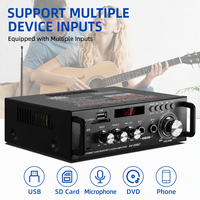 Amplificateur de puissance numérique professionnel 2*300W pour voiture, stéréo MP3 FM, haut-parleur de basses 2 canaux, amplificateur audio Bluetooth