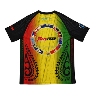 T-shirt personnalisé FQ pour hommes, style aborigène australien, en polyester, avec impression, étiquette tactile, maille respirante, sublimation, haut de <span class=keywords><strong>performance</strong></span> pour l'entraînement - Product Image 5