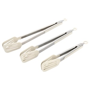 Food-Grade Silicone Tongs 9/12/14 Inch, Heat Resistant 220°C Non-Scratch Kitchen Food Clips with <b>Stand</b> for <b>BBQ</b> Restaurant Home - Product Image 6