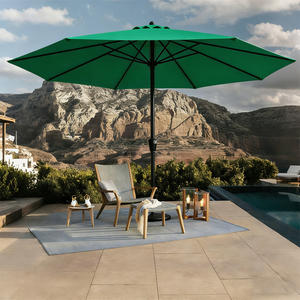 Parasol de plage extérieur moderne en fer, imperméable, promotionnel, personnalisé, grand format, pour jardin et café - Product Image 2