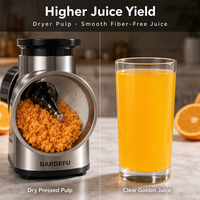 Extracteur de jus lent à froid en aluminium, goulotte d'alimentation large de 170 mm, rendement élevé en jus, double sortie, pour fruits et légumes, usage commercial et VR