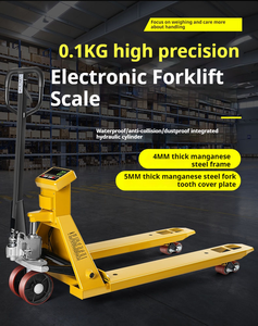 Ручная гидравлическая тележка с платформой для взвешивания, грузовая тележка, транспортное средство для склада, способное взвешивать от 1 до 2,5 кг. - Product Image 1