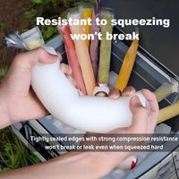 Sacs d'emballage pour sucettes glacées sans BPA, réutilisables, tubes à glaces DIY pour les enfants, friandises d'été, cuisine à domicile, congélateur, sucettes glacées sûres pour le congélateur