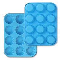 Lebensmittel qualität 12-Tasse Silikon Muffin form Antihaft-Muffin formen Backform Muffin Cupcake Silikon form für Cupcake Törtchen Ei