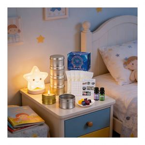 Kits de fabrication de bougies en coton parfumé non toxique en vrac, avec boîtes cadeaux de luxe vides, personnalisables et imprimées en relief - Product Image 5