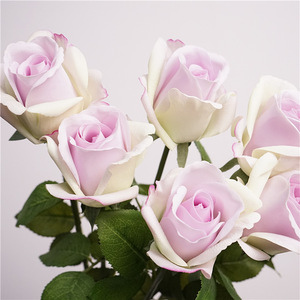 Roses artificielles modernes au toucher réel en gros, décoratives pour mariage, demoiselles d'honneur et Thanksgiving, roses hydratantes - Product Image 6