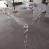 Plateau pliant moderne en acrylique, table ronde pour gâteaux de mariage, table de dessert pour événements