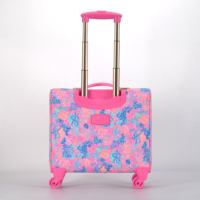 Valise à roulettes personnalisée pour enfants, 16 pouces, bagage cabine mignon, antichoc, roues silencieuses pour avion et voyages