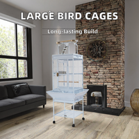 Cage à oiseaux extra large en métal à motif solide Cage d'élevage extérieure empilable avec fermeture à bouton pour chiens chats directement de Chine