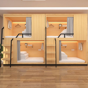 Corto tiempo de entrega Buen precio Color Personalizado Escuela Fábrica Dormitorio Albergue Muebles Cápsula Cama - Product Image 2