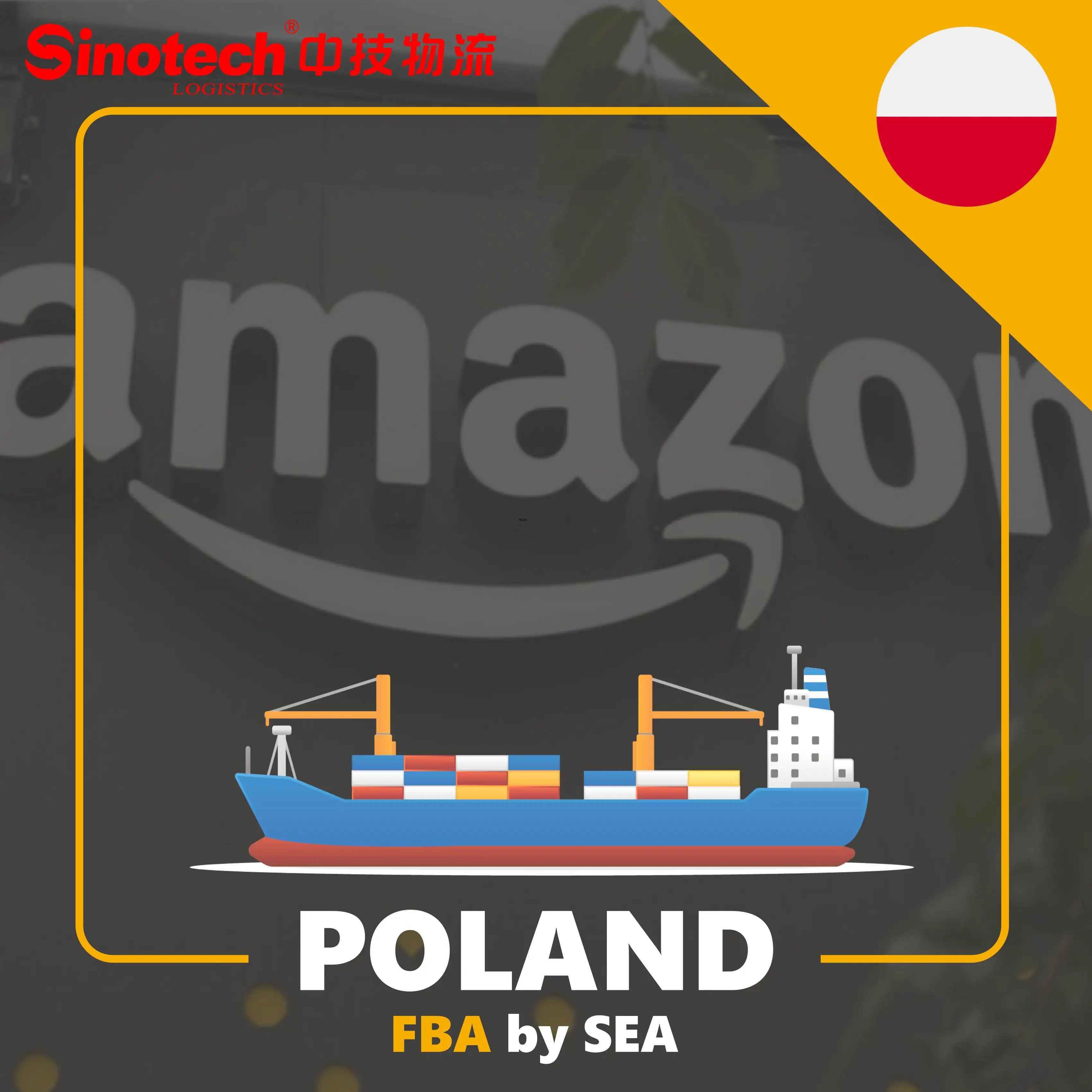 FBA Amazon логистический агент морской перевозки экспедитор DDP доставка от двери до двери Польша Европа Amazon электронная коммерция бизнес 10 дней низкий