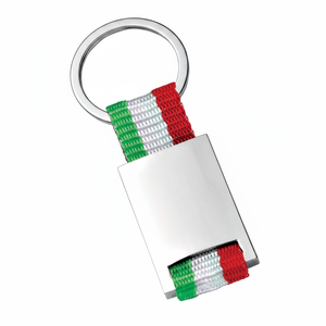 Portachiavi in Nylon con Bandiera Italiana e Moschettone, Portachiavi Promozionale Senza Scatola - Product Image 2