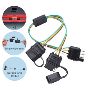 Kit Ekstensi Kabel Lampu Trailer 4 Kawat 4-Flat, Rakitan Kabel Trailer dengan Ukuran 18 Gauge untuk Trailer - Product Image 3