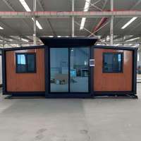 Maison modulaire mobile préfabriquée pliable à double aile extensible, isolation thermique, chaude en hiver, fraîche en été