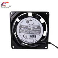 Moteurs à courant alternatif à grande vitesse Refroidisseur d'air Mini ventilateur CA 110V/240V 80x80x25mm 3 pouces Ventilateurs de refroidissement industriels 8CM Ventilateur étanche Ip68