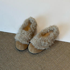 Pantuflas de gamuza suave de alta gama, aptas para uso en interiores y exteriores, pantuflas de invierno para mujer, cómodas y afelpadas, con función antideslizante. - Product Image 2