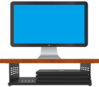 Support d'ordinateur personnalisé sous le bureau, étagère PC en métal ventilée pour PC SFF (Small Form Factor), console de jeu PS4 Pro, support sous table