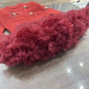 Set maglione <span class=keywords><strong>invernale</strong></span> da ragazza in tinta unita <span class=keywords><strong>abbigliamento</strong></span> per bambini da <span class=keywords><strong>bambina</strong></span> lavorato a maglia Set da due pezzi per bambini - Product Image 6