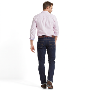 Jean en denim pour homme, coupe droite, taille mi-haute, tissé uni, délavage coloré, personnalisable, vente en gros, haute qualité, coton élasthanne, respirant, tendance, prix compétitif - Product Image 3