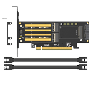 Адаптер JEYI 3 в 1 SSD карта M.2 NVMe в PCIe 4,0 3,0 м. 2 SATA в SATA III mSATA в SATA конвертер для настольного ПК OEM - Product Image 1