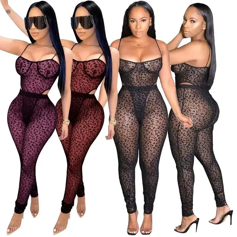 2021 Hot Sale Sexy Transparent Nighty Fishnet Stockings Girls Lingerie Women's Two Piece Set