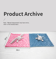 Cadeau pour enfant, adorable couverture en peluche pour bébé, éléphant bleu, doudou, serviette de confort pour bébé