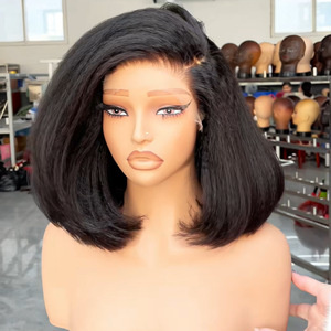 <span class=keywords><strong>Parrucca</strong></span> Afro Kinky Curly Coily Senza Colla, Full Lace Front, in <span class=keywords><strong>Capelli</strong></span> Umani, <span class=keywords><strong>con</strong></span> <span class=keywords><strong>Frangia</strong></span>, Densità Profonda, Ricci HD, <span class=keywords><strong>Parrucca</strong></span> BOB <span class=keywords><strong>con</strong></span> Frontale in Pizzo - Product Image 4