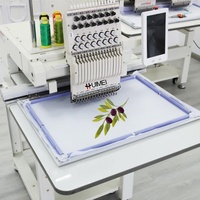 Portable nouvelle machine à coudre bas prix casquette de vêtements plat tête unique machine à broder