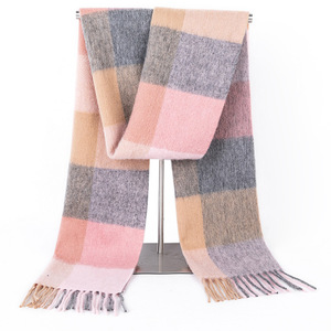 Luxury <strong>100</strong>% Pure Cashmere <strong>Shawl</strong>/Scarf Winter Women's Man Warm Plaid Checkque Pashmina <strong>Wool</strong> Scarf - Product Image 3