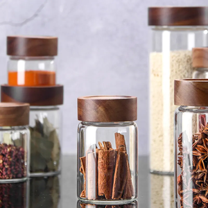 Toptan boş temizle baharat depolama kavanoz hava geçirmez cam kaplar ambalaj ve sızdırmazlık için - Product Image 4