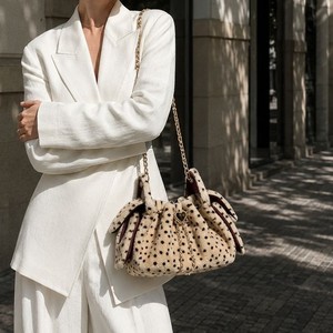 OEM/ODM Custom Factory Design Luxury Plush Chain Women's <strong>Bag</strong> Polka Dot Shoulder <strong>Bag</strong> New Style <strong>Fluffy</strong> Drawstring Crossbody <strong>Bag</strong> - Product Image 6