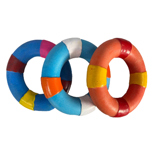 Bouée de sauvetage en mousse TPR <span class=keywords><strong>pour</strong></span> animaux de compagnie, jouet à mâcher grinçant et écologique durable, produit amusant <span class=keywords><strong>pour</strong></span> le nettoyage des dents. - Product Image 2