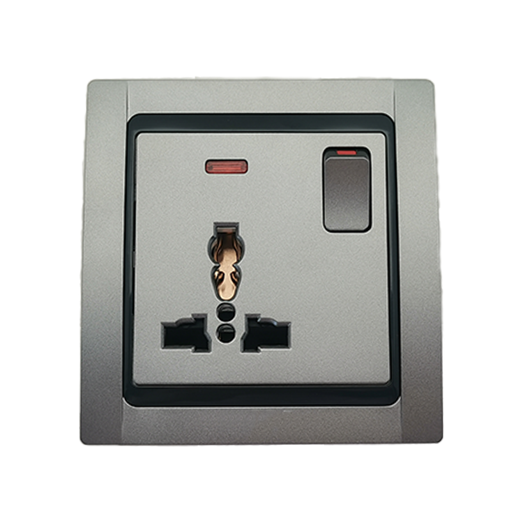 VNX Double Plate Silver Series 20A AC Switch DP Water Heater Electrical Switch With Neon