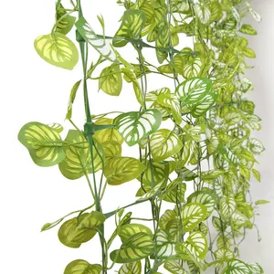ZC फ़ैक्टरी थोक नकली हरे पौधे कृत्रिम गोपनीयता बाड़ क्रीपर आउटडोर सजावट