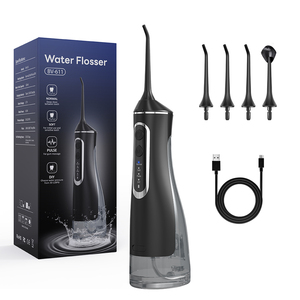 Chorro de agua <span class=keywords><strong>Dental</strong></span> ultrasilencioso, <span class=keywords><strong>irrigador</strong></span> bucal portátil, hilo <span class=keywords><strong>dental</strong></span> con 4 puntas de boquilla para el cuidado <span class=keywords><strong>dental</strong></span> de nivel profesional en el hogar - Product Image 1