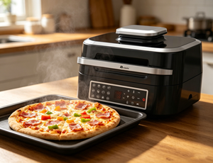 <span class=keywords><strong>Friteuse</strong></span> à air numérique Anbolife Factory 6,5 L avec thermomètre intelligent 260 ℃   Gril d'intérieur <span class=keywords><strong>sans</strong></span> fumée haute performance 2-en-1 multi-cuiseur - Product Image 4