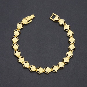 กำไลข้อมือแฟชั่น JXX สำหรับสุภาพสตรี รุ่นใหม่ ชุบทอง 24K แบบ Cuban Link สำหรับเป็นของขวัญงานแต่งงาน ประดับด้วยเพชรซิร์คอนเป็นหินหลัก - Product Image 5