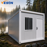 Bureau conteneurisé amovible pour une personne, 20 pieds, préfabriqué, cabine de chantier, poste de garde, cabine de sécurité, conception modulaire en acier léger ISO